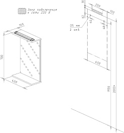 Бриклаер Мебель для ванной Кристалл 80 с нишей с зеркалом со шкафчиками белая/дуб бунратти – фотография-16